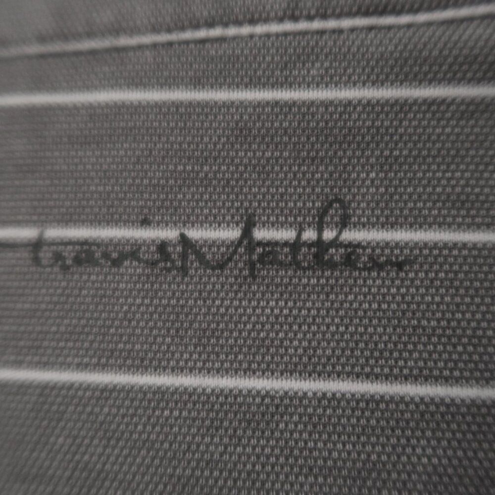 Travis Mathew Lt Gray Striped Polo (L) Excellent! ⛳️ ⛳️ - Picture 4 of 7